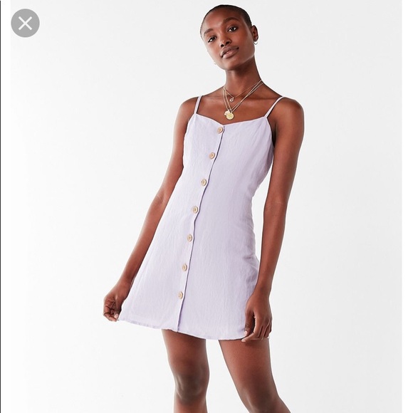 Urban Outfitters Dresses & Skirts - UO Button-Down Strappy Back Linen Dress Lilac